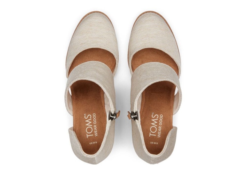 Toms Milan Closed Kappe Heel Beige | 5372NLJXQ