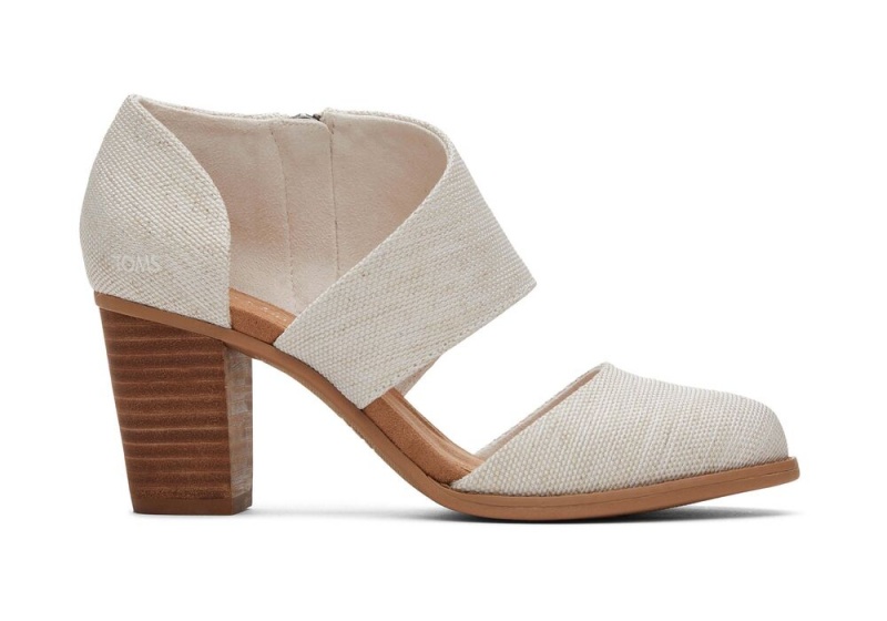 Toms Milan Closed Kappe Heel Beige | 5372NLJXQ