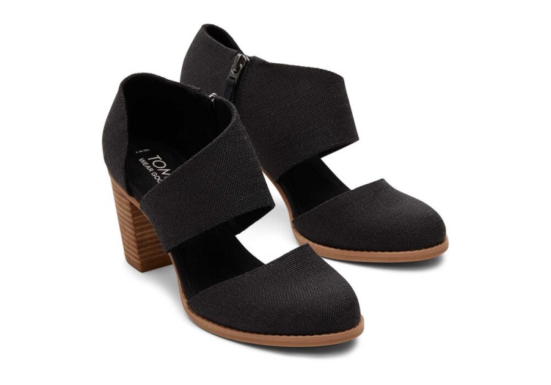 Toms Milan Closed Kappe Heel Schwarz | 2679KDJEU