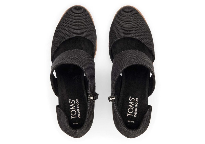 Toms Milan Closed Kappe Heel Schwarz | 2679KDJEU