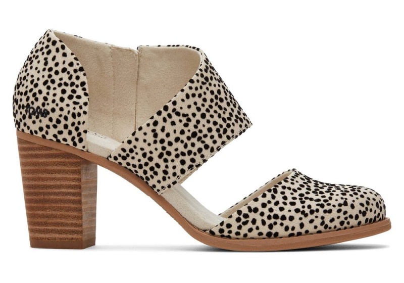 Toms Milan Mini Cheetah Closed Kappe Heel Leopard | 3612ZTDBJ