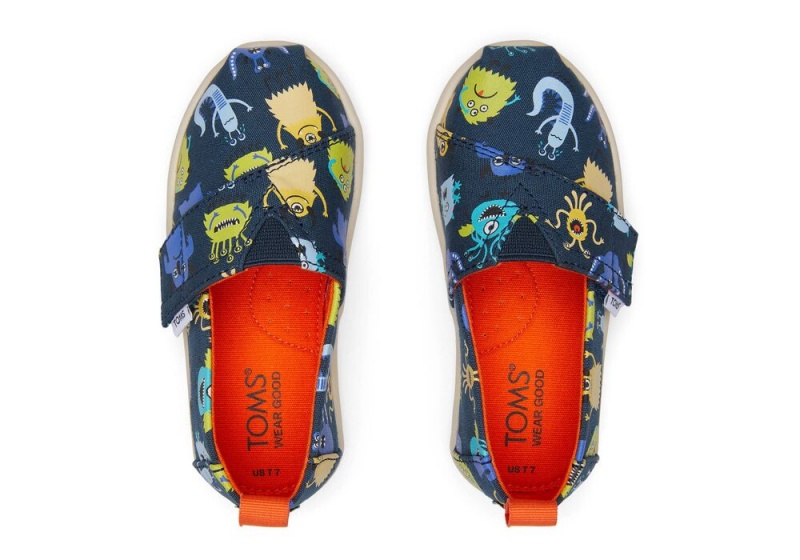 Toms Monsters Toddler Shoe Indigo | 1509TJKRZ