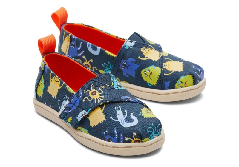 Toms Monsters Toddler Shoe Indigo | 1509TJKRZ