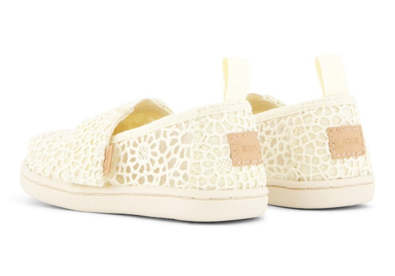 Toms Moroccan Crochet Toddler Shoe Beige | 1496FCWRT