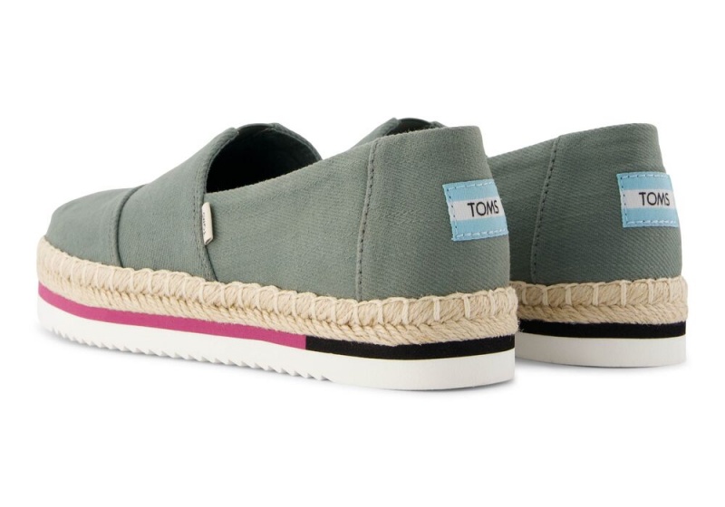 Toms Plattform Rope Olive Grün | 9630YLEDS