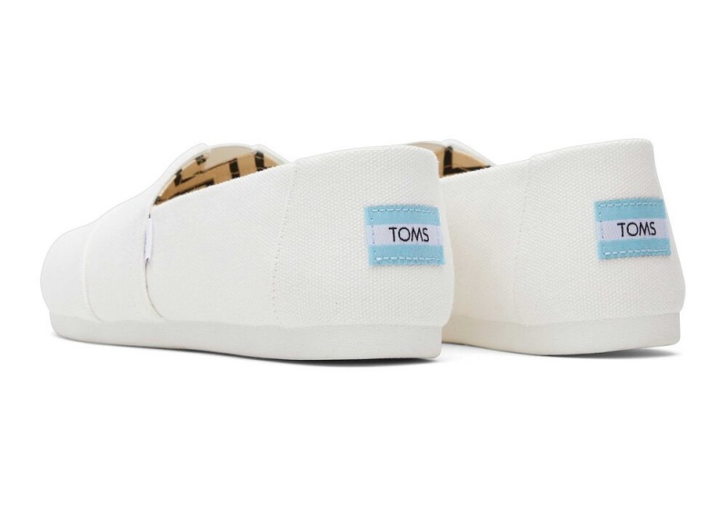 Toms Recycled Baumwoll Canvas Weiß | 3269KVFWN