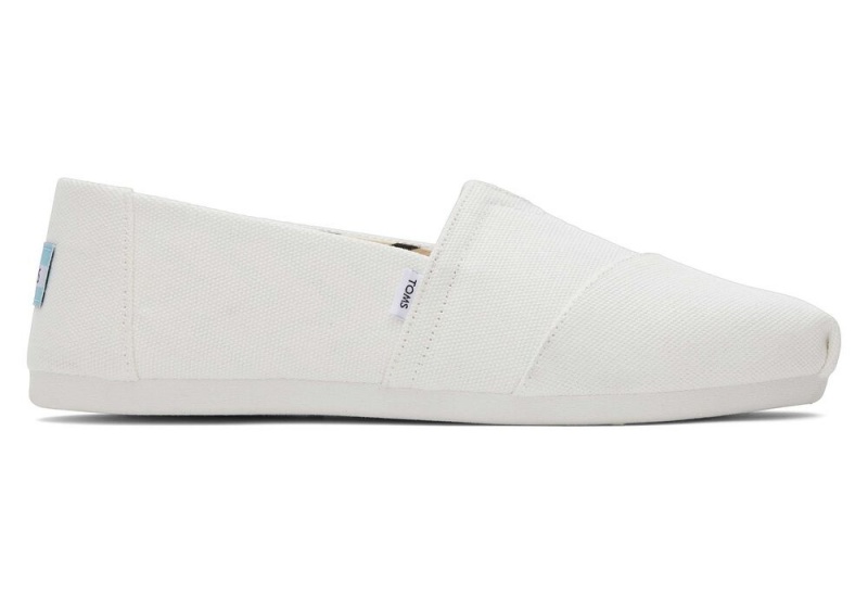 Toms Recycled Baumwoll Canvas Weiß | 3269KVFWN