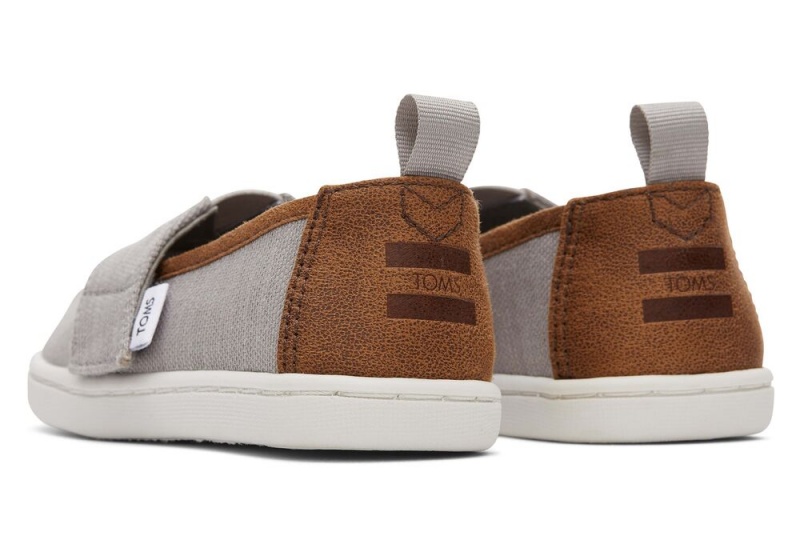 Toms Recycled Baumwoll Toddler Shoe Tiefesgrau Dunkelbraun | 8936HQPSE