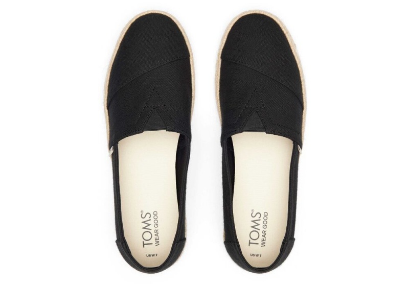 Toms Rope 2.0 Recycled Baumwoll Schwarz | 4672XPFTY