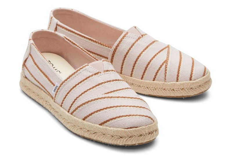 Toms Rope 2.0 Stripes Rosa | 6784CNEIZ