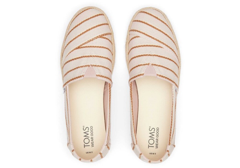 Toms Rope 2.0 Stripes Rosa | 6784CNEIZ