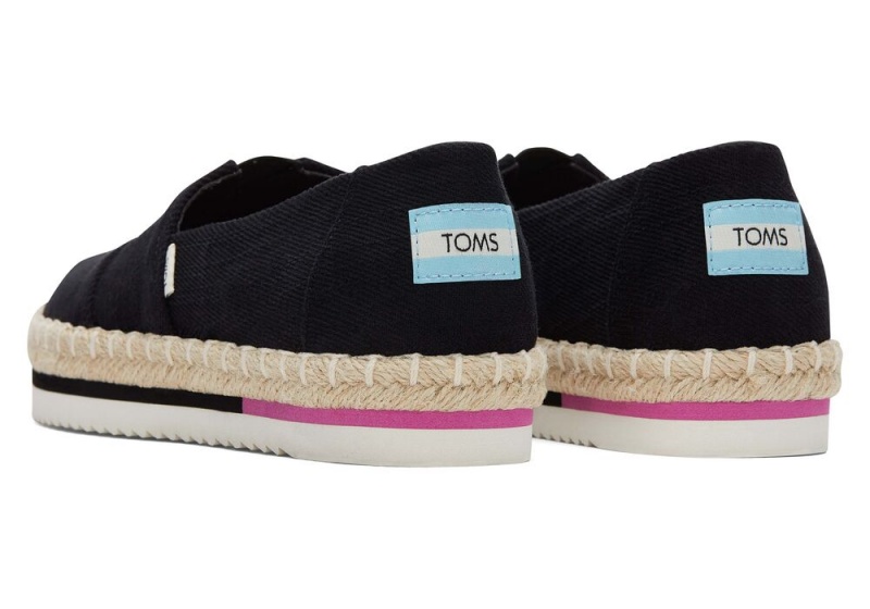 Toms Rope Plattform Schwarz | 0367NZGYQ