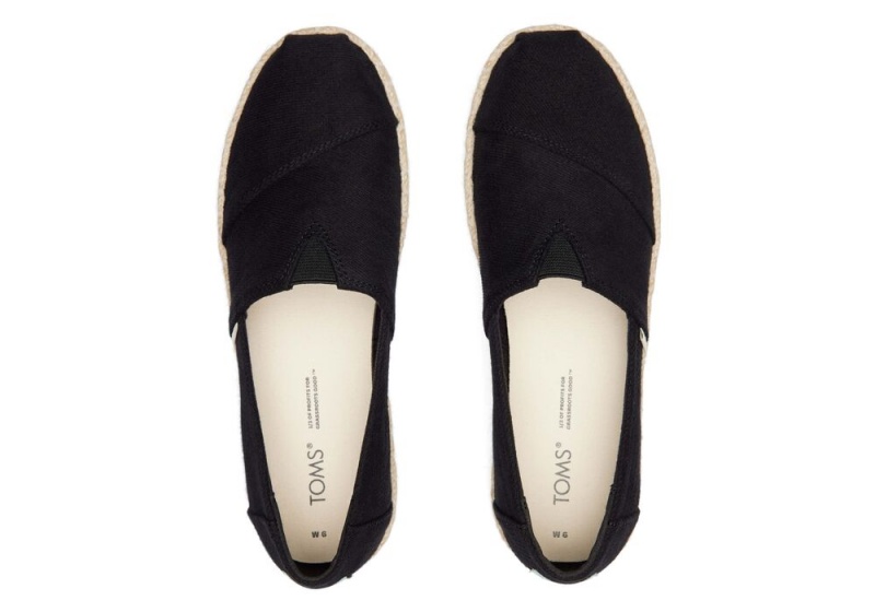 Toms Rope Plattform Schwarz | 0367NZGYQ