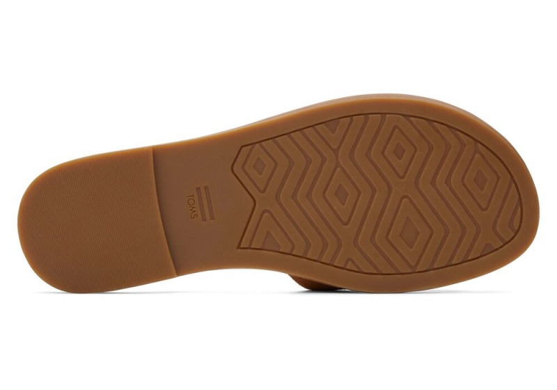 Toms Shea Tan Leder Badelatschen Braun | 4316UWFOS