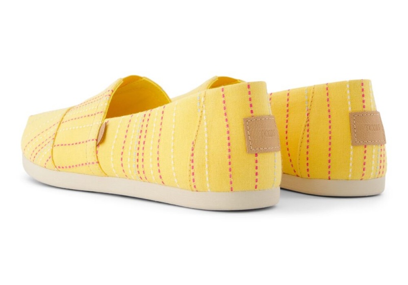 Toms Stitched Stripes Gelb | 7094CIAER