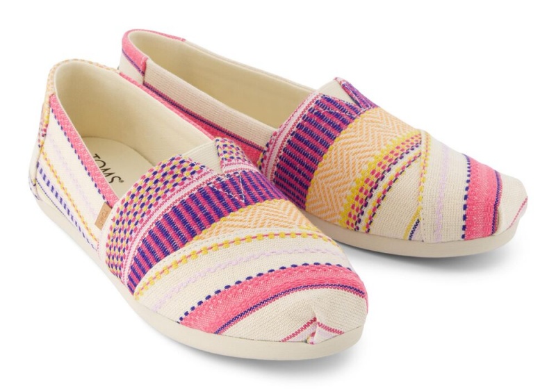 Toms Sunset Woven Stripes Fuchsie | 3894YZXWA