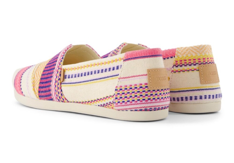 Toms Sunset Woven Stripes Fuchsie | 3894YZXWA