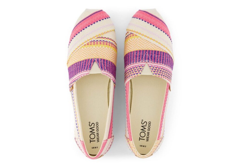 Toms Sunset Woven Stripes Fuchsie | 3894YZXWA