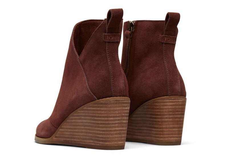 Toms Sutton Chestnut Wildleder Wedge Braun | 7039YZKQD