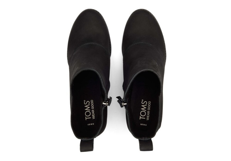 Toms Sutton Leder Wedge Schwarz | 1930YOCVJ