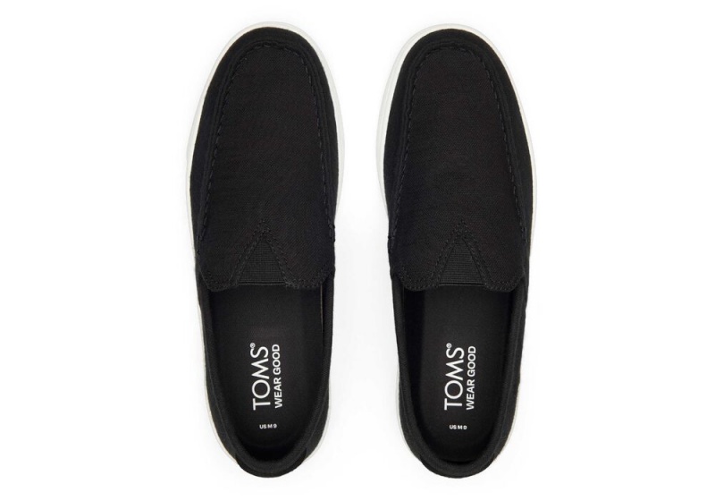 Toms TRVL LITE Recycled Baumwoll Loafer Schwarz | 5608YQELD