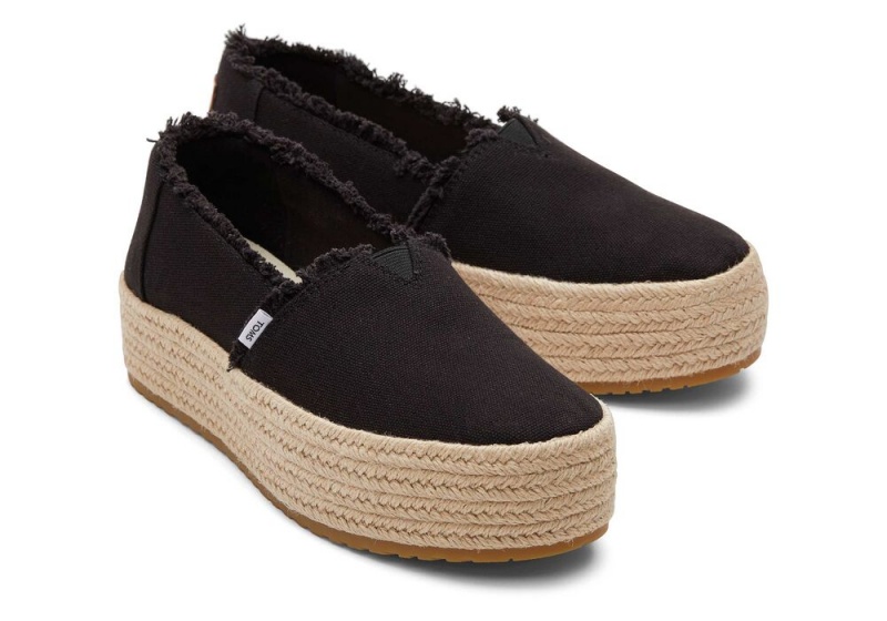 Toms Valencia Canvas Plattform Schwarz | 5732UAKYH