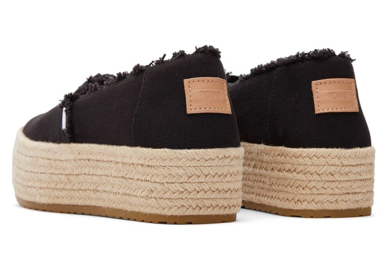 Toms Valencia Canvas Plattform Schwarz | 5732UAKYH