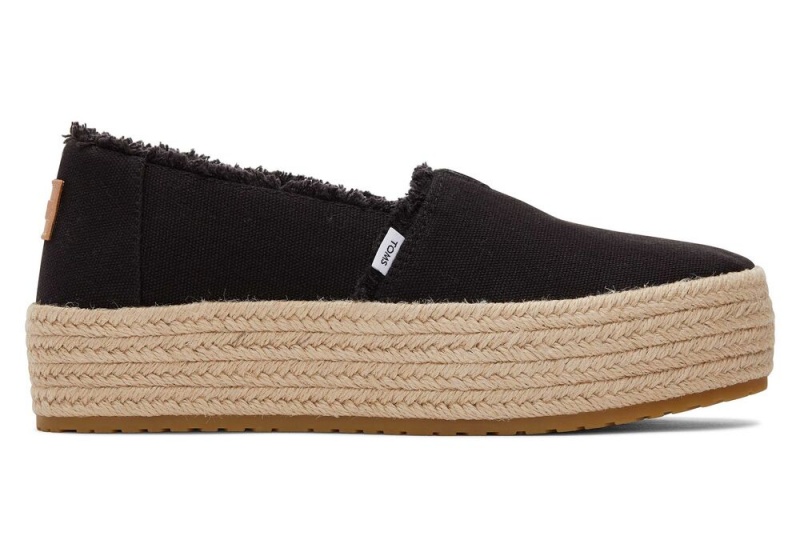 Toms Valencia Canvas Plattform Schwarz | 5732UAKYH