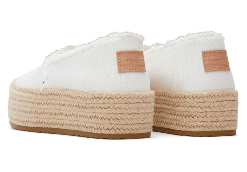 Toms Valencia Canvas Plattform Weiß | 0623BRPZY