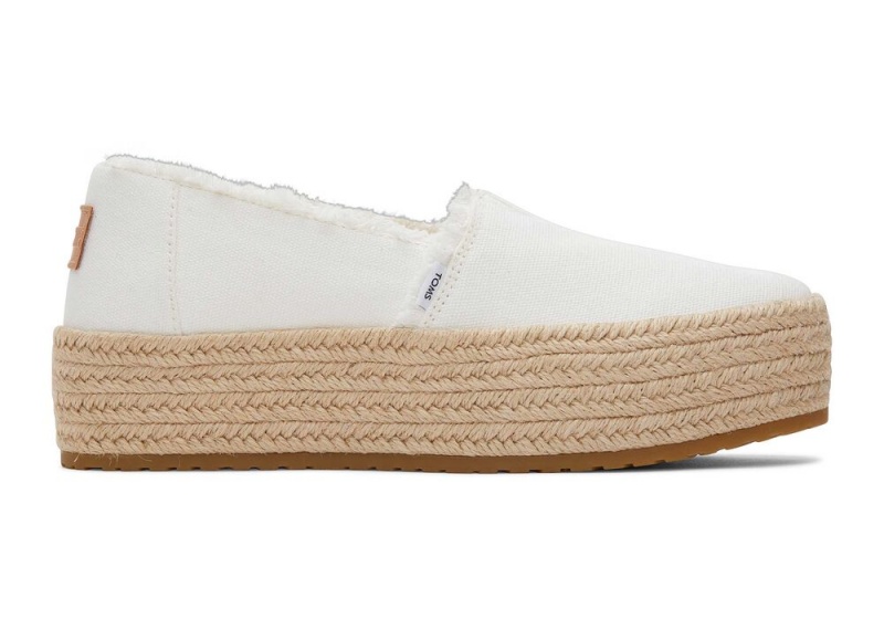 Toms Valencia Canvas Plattform Weiß | 0623BRPZY