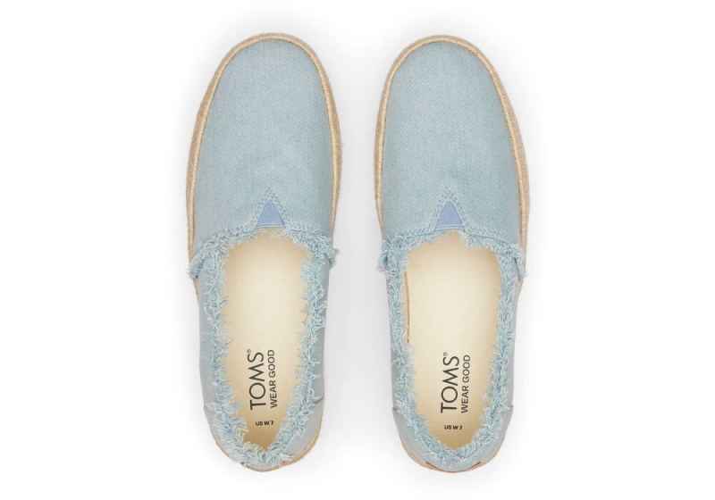 Toms Valencia Denim Plattform Blau | 8760IKODU