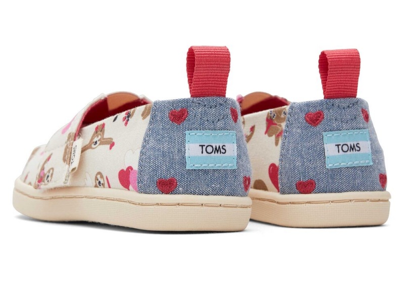 Toms Valentines Day Sloths Toddler Shoe Beige | 9243YSKUR