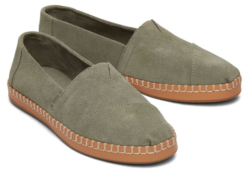 Toms Vetiver Wildleder Leder Wrap Grau | 0976DRKYT