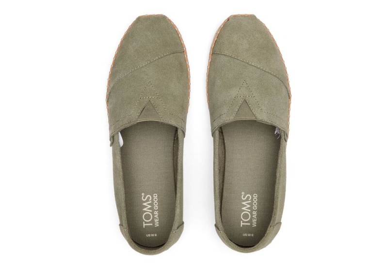 Toms Vetiver Wildleder Leder Wrap Grau | 0976DRKYT