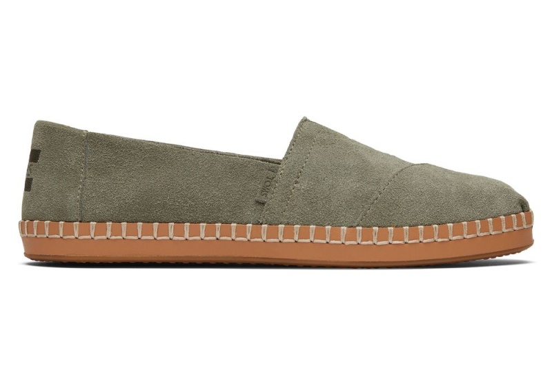 Toms Vetiver Wildleder Leder Wrap Grau | 0976DRKYT