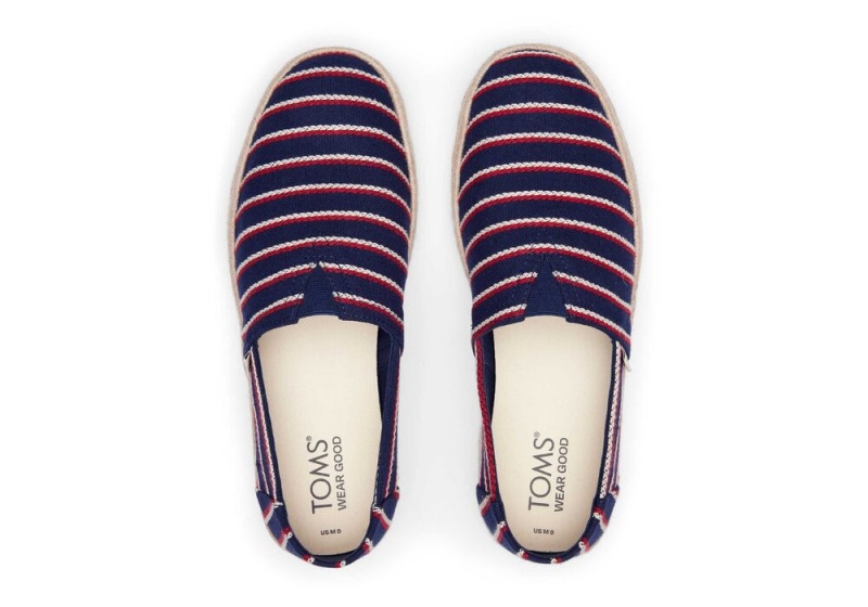 Toms Woven Stripes Rope 2.0 Navy | 9712XNUDQ