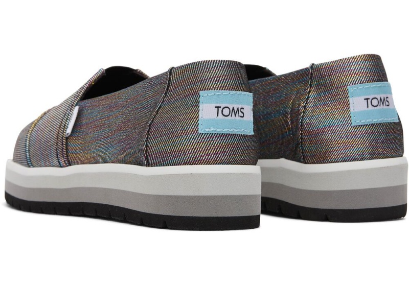 Toms Youth Alp Plattform Glimmer Kids Shoe Schwarz | 1590RPCUL