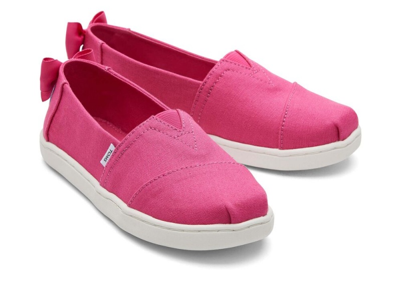 Toms Youth Bow Kids Shoe Fuchsie | 7169JNMBE