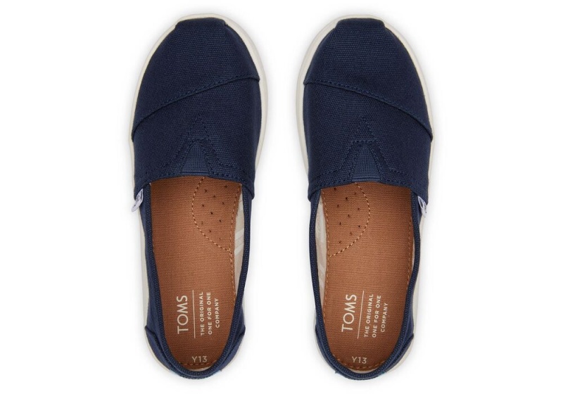 Toms Youth Canvas Kids Shoe Navy | 8472STHNV