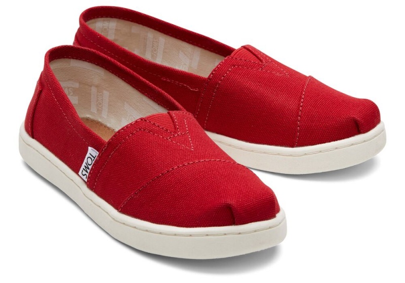 Toms Youth Canvas Kids Shoe Rot | 5379TAEXO