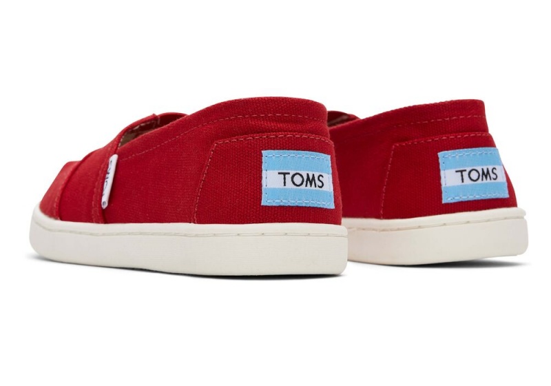 Toms Youth Canvas Kids Shoe Rot | 5379TAEXO