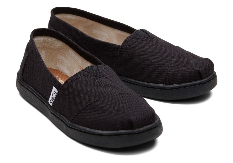 Toms Youth Canvas Kids Shoe Schwarz | 4215KWNCG