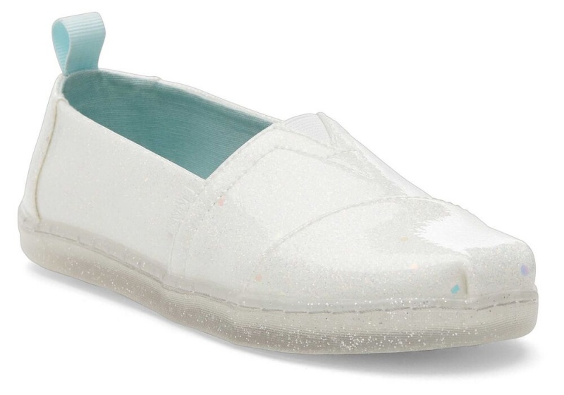 Toms Youth Confetti Glitter Kids Shoe Weiß | 4750NYMVF