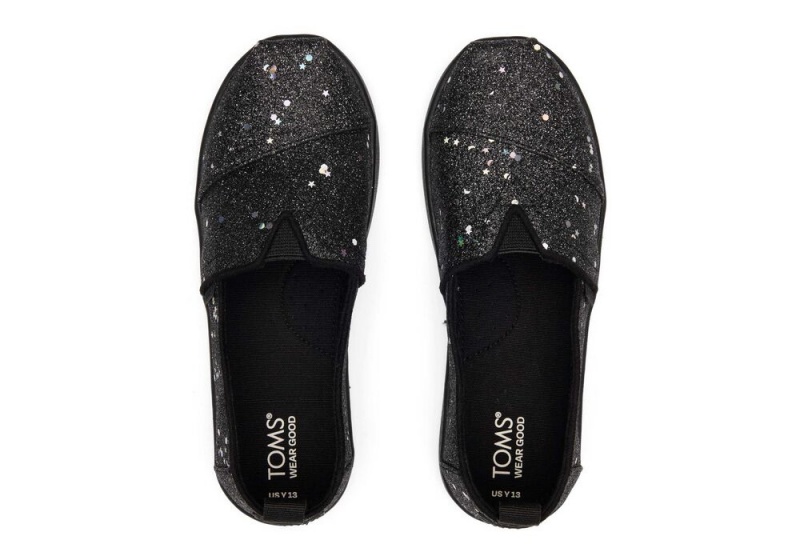 Toms Youth Cosmic Glitter Kids Shoe Schwarz | 2358KAQIO