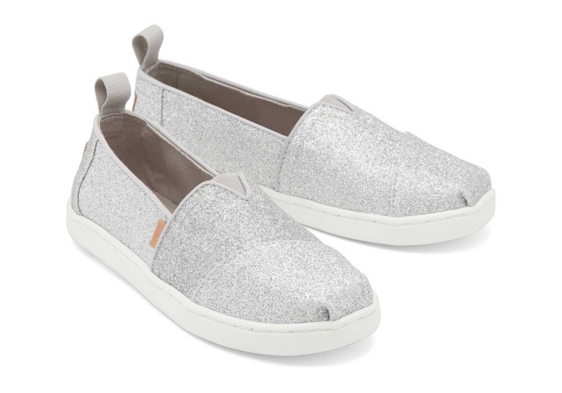 Toms Youth Glimmer Kids Shoe Silber | 1428IHTBK