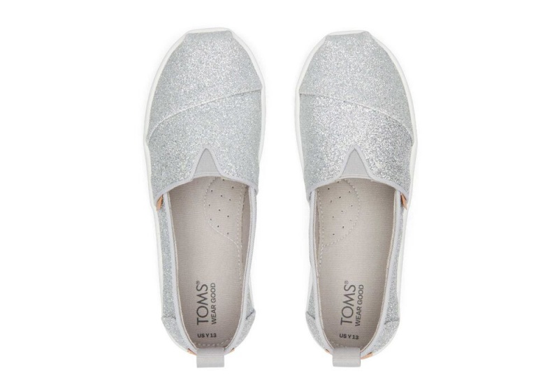 Toms Youth Glimmer Kids Shoe Silber | 1428IHTBK