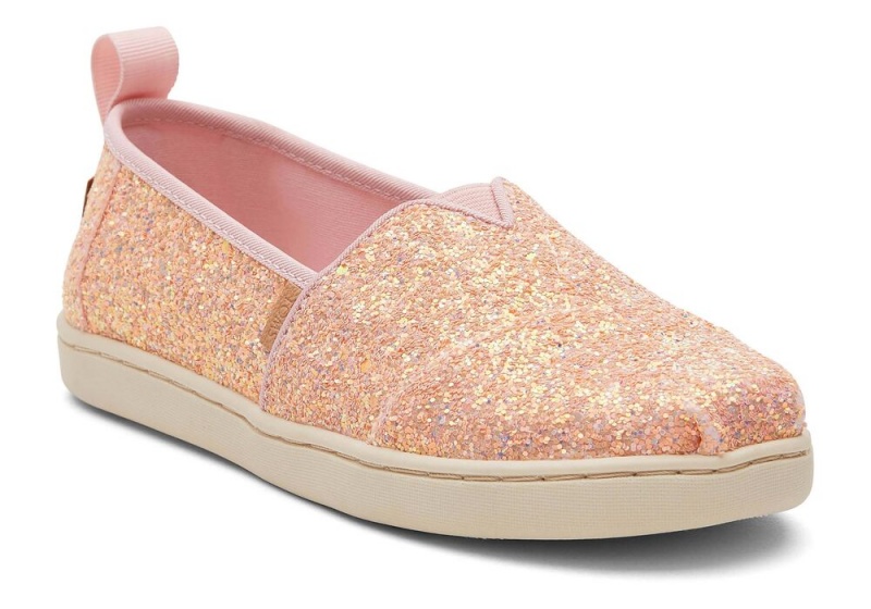 Toms Youth Glitter Kids Shoe Rosa | 4815RPYVF