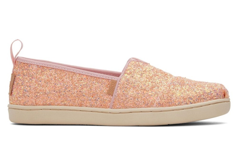 Toms Youth Glitter Kids Shoe Rosa | 4815RPYVF