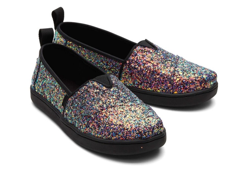 Toms Youth Glitter Kids Shoe Schwarz | 1053SZWAP