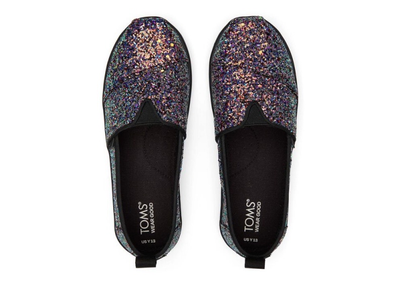 Toms Youth Glitter Kids Shoe Schwarz | 1053SZWAP